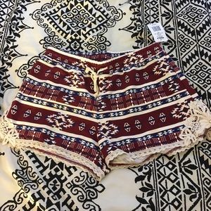 Tribal Patterned Shorts