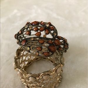 Bracelet brown stones and crystal