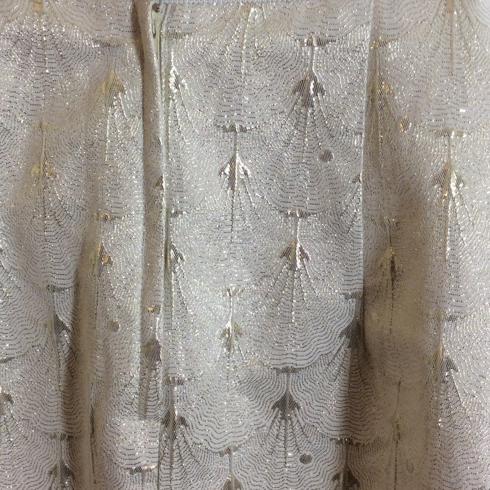 Beautiful pencil skirt, gilded material, lined - Picture 7 of 7