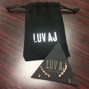 LUV AJ rose gold earrings