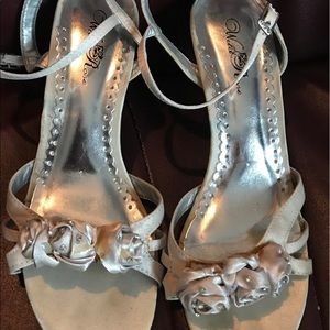 Silver Wedding Heels