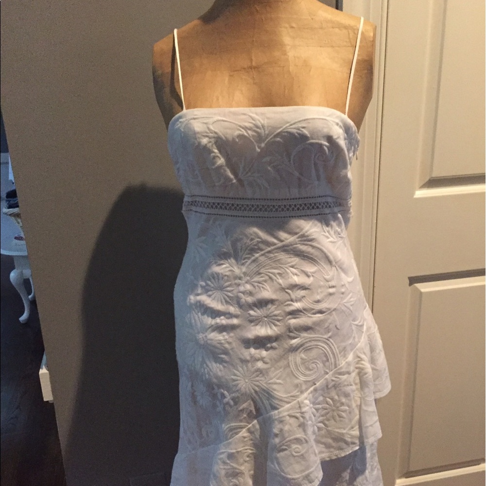 Ralph Lauren Black Label Embroidered White Dress