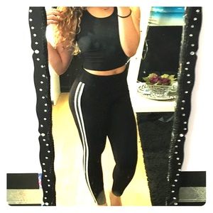 Comfy Striped Active Leggings from Forever 21