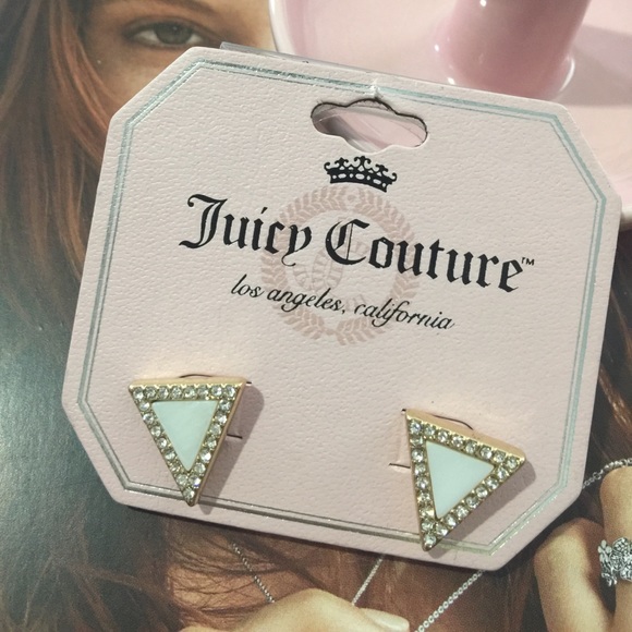 Juicy Couture Jewelry - Auth Juicy Couture gold triangle white marble J01A