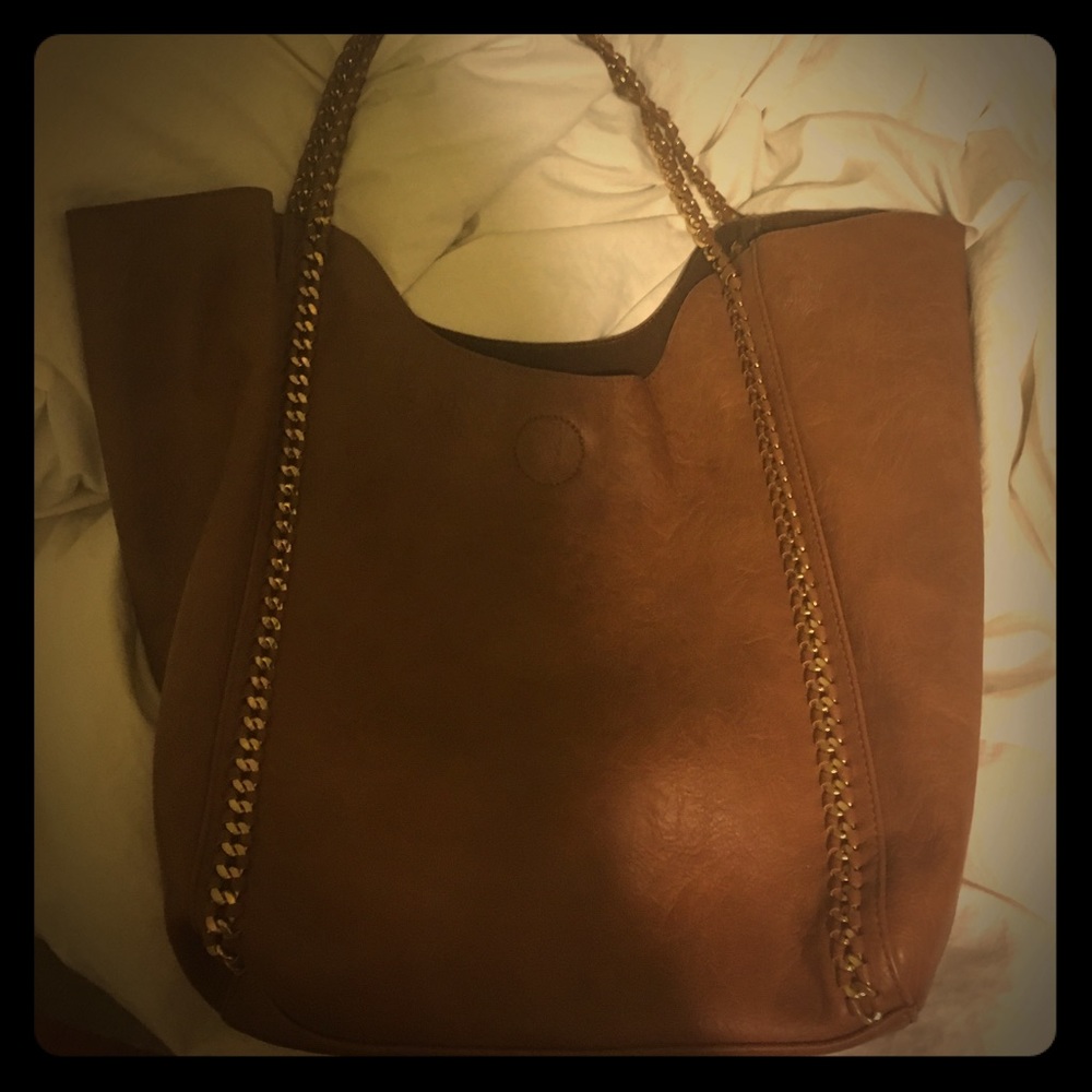 Cute large brown tote
