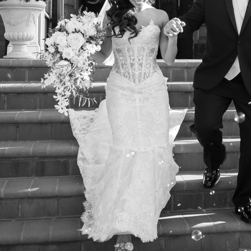 Pnina Tornai illusion collection bridal gown