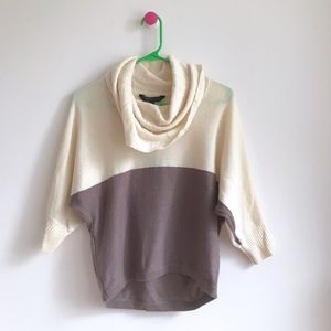 ⬇️BCBG Max Azria Hudson cream brown sweater NWT