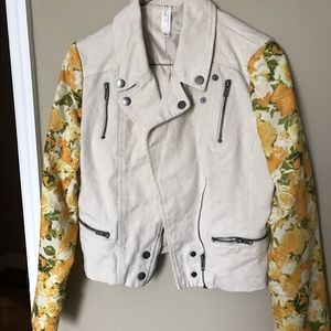 Floral Moto Blazer