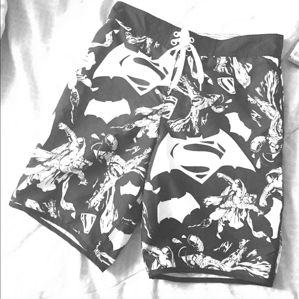 Swim board shorts Batman NWT