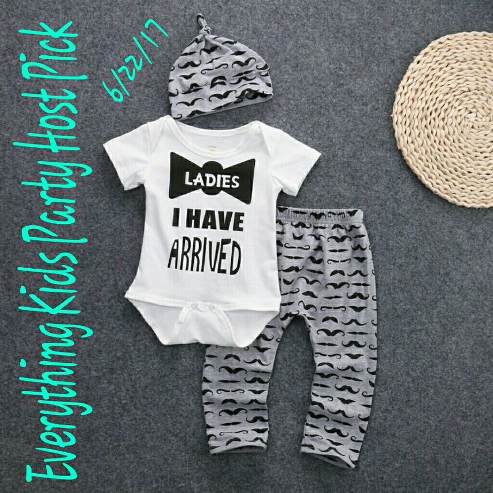 🆕3pc Boy "Ladies I Have Arrived" Outfit, 2 Szs