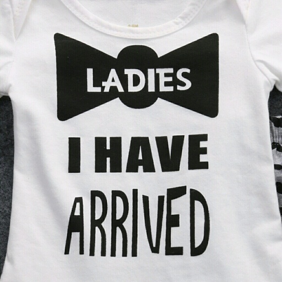 🆕3pc Boy "Ladies I Have Arrived" Outfit, 2 Szs - Picture 3 of 4