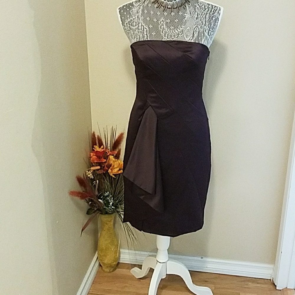 The Limited deep purple ruffle detail dress