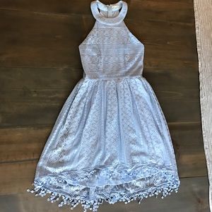 Blue lace dress