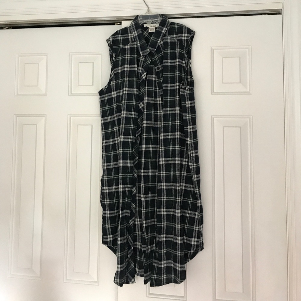 Plaid Long Vest