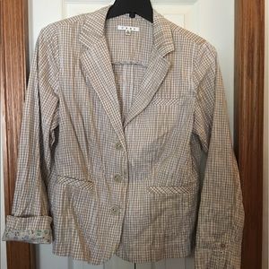 CAbi Gingham check blazer