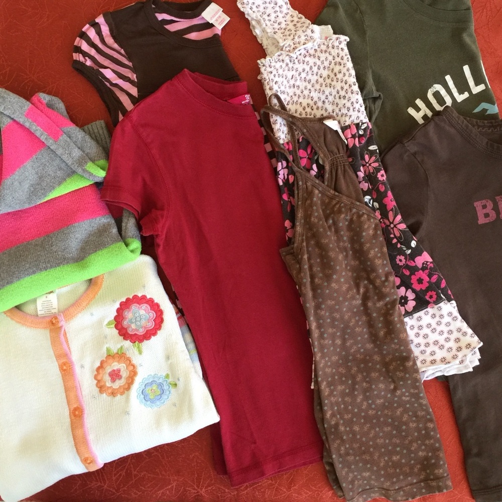 Large bundle girls 7/8 shirts/sweaters