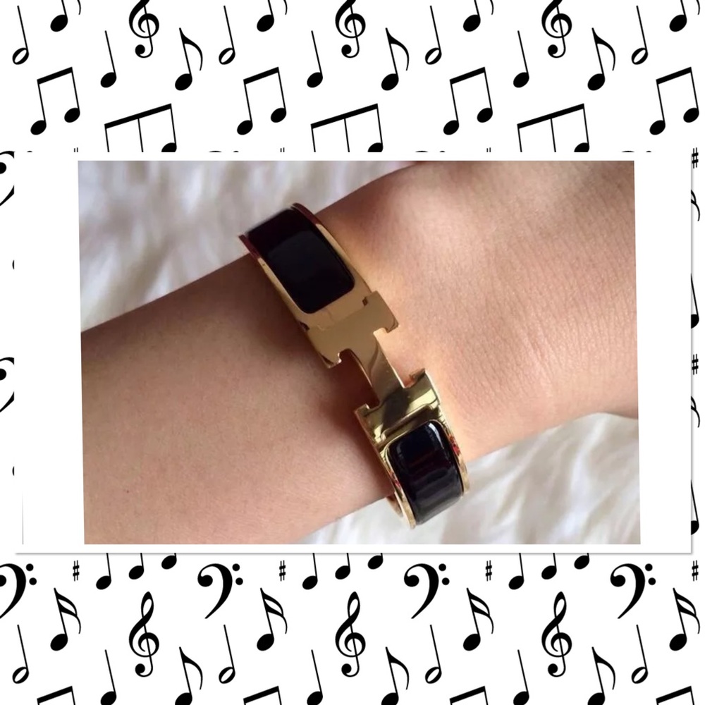 12MM stylish stainless steel H shape buckle bangle - Picture 4 of 4