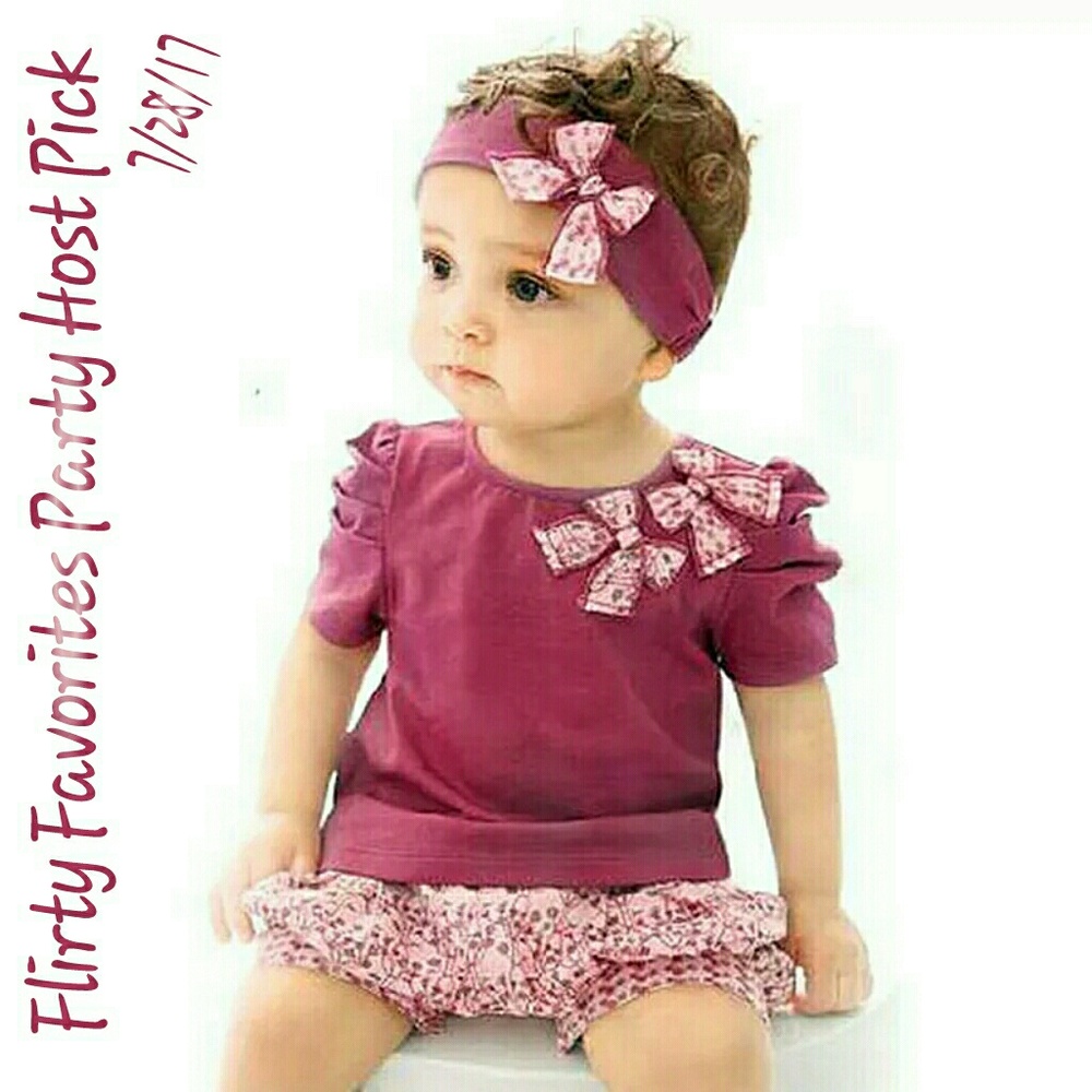 🆕3pc Toddler Girls Short Set, 24m