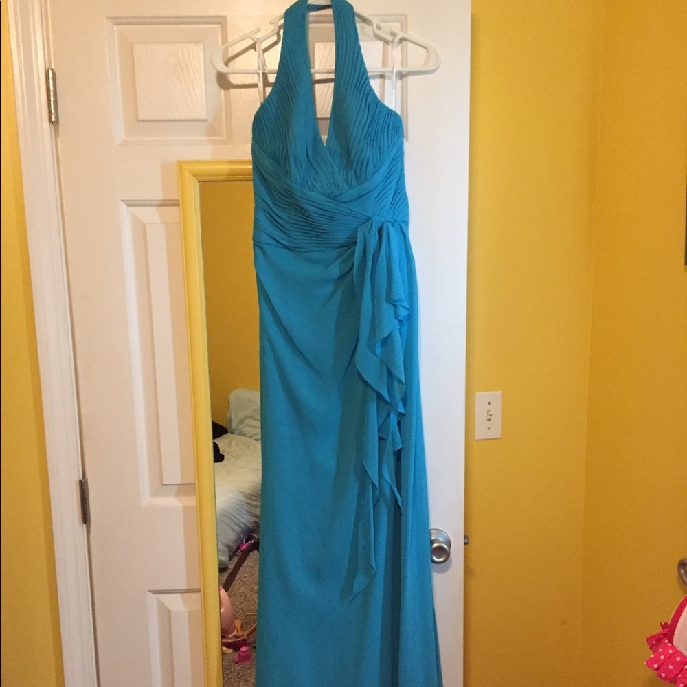 Blue Halter Dress