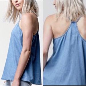 Chambray Racerback Tank