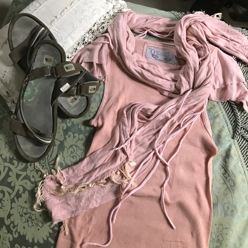 ⬇️Price drop⬇️ Trat Girl hand-dyed tank & scarf