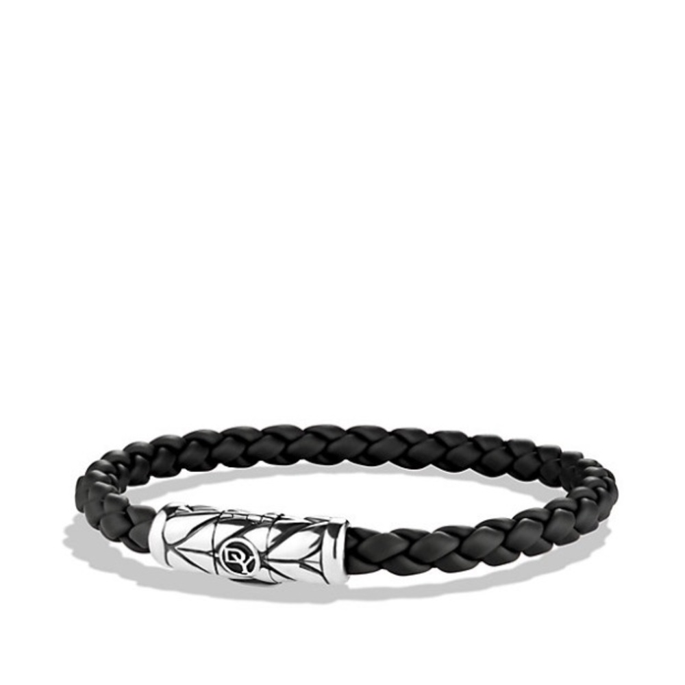 David Yurman Chevron Woven Rubber Bracelet