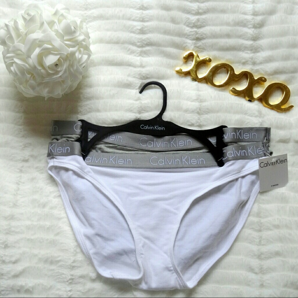 Calvin Klein Women's Logo Bikinis Panties QP1072X