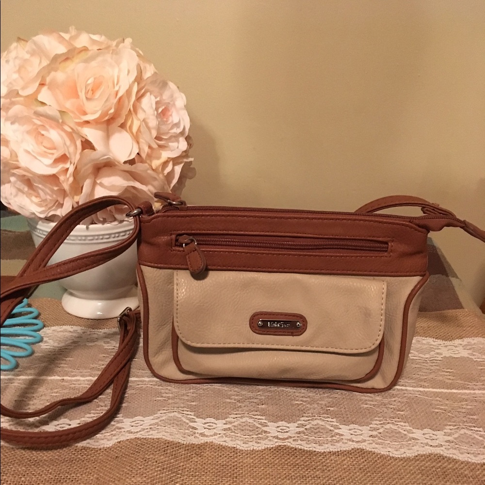 Beige multisac shoulder bag