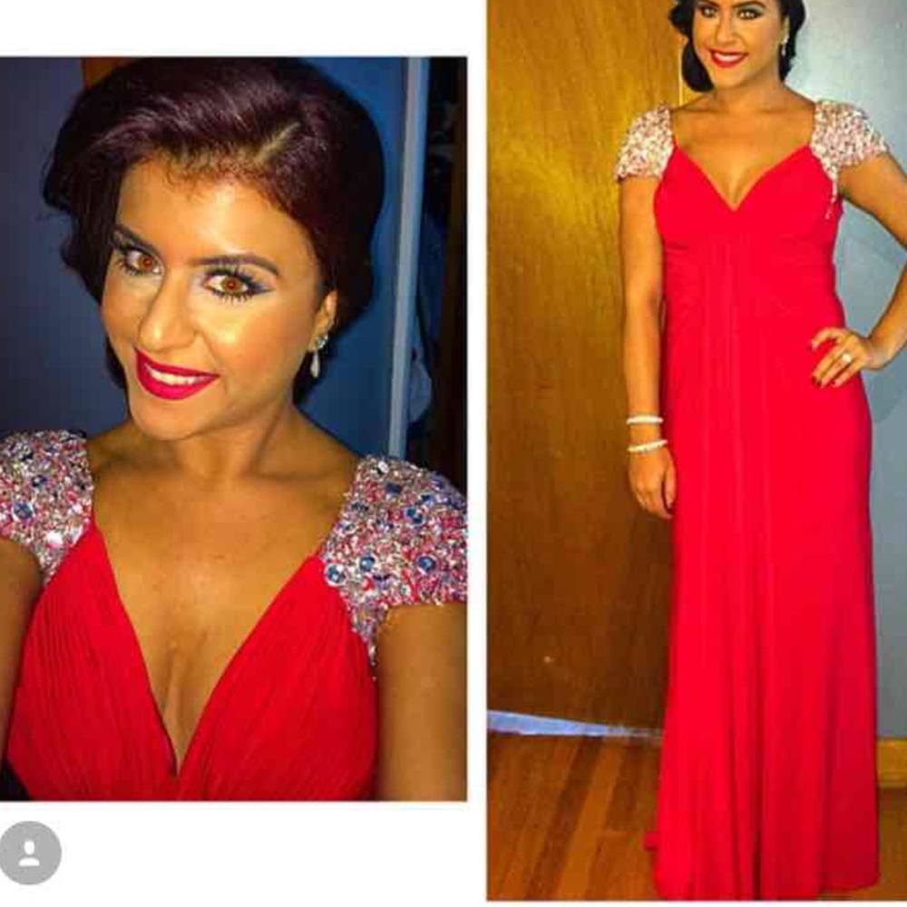 Red formal dress