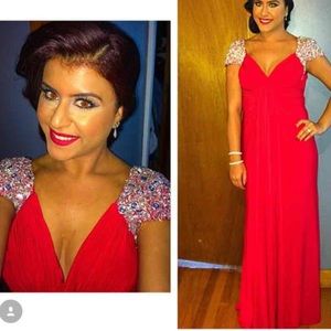 Red formal dress