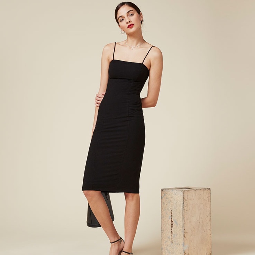 Reformation Alicia dress in black