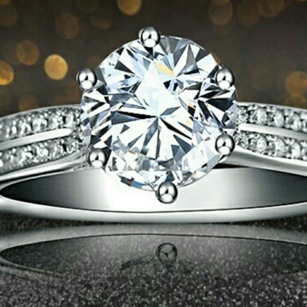 🆕2ct Engagement 💍, Sz 7, BN