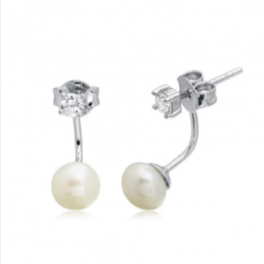 Sterling Silver (.925) Pearl Jacket Earring