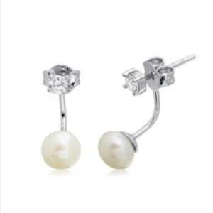 Sterling Silver (.925) Pearl Jacket Earring