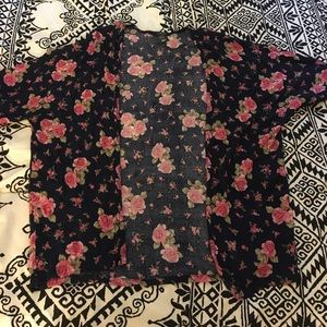 Floral Short Sleeve Kimono