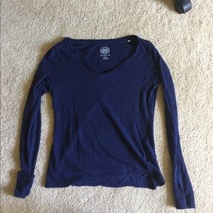 Plain dark blue long sleeve t shirt
