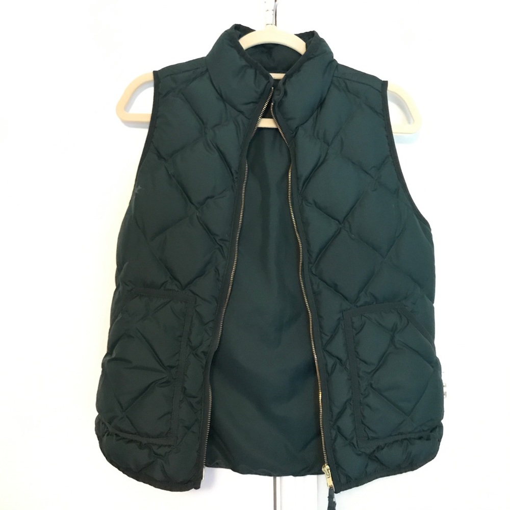 J. Crew Green Puffer Vest