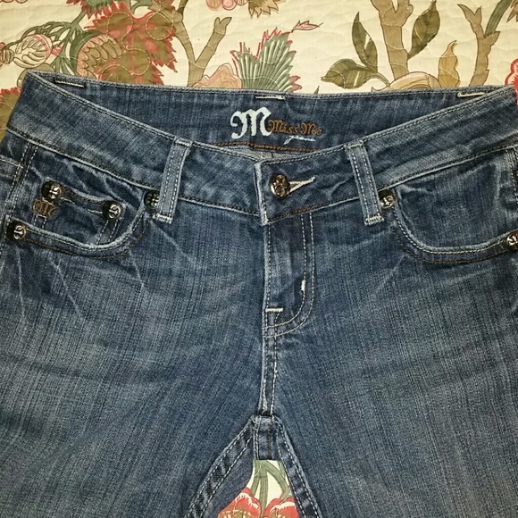 MISS ME JEANS Boot Cut BING Pockets Sz 26 - Picture 4 of 8