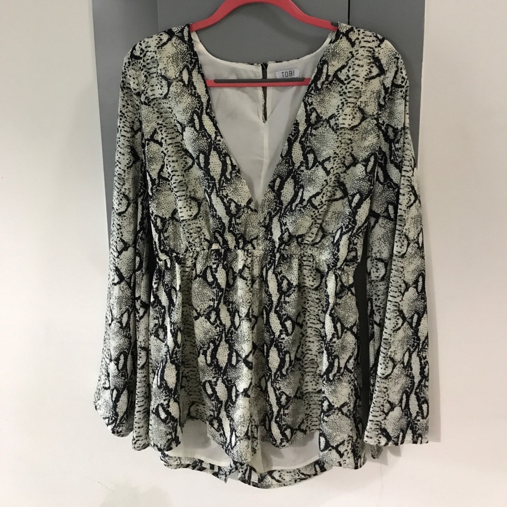 Tobi Snakeskin Romper