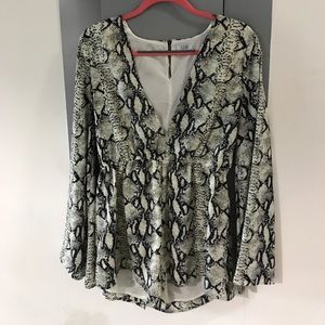 Tobi Snakeskin Romper