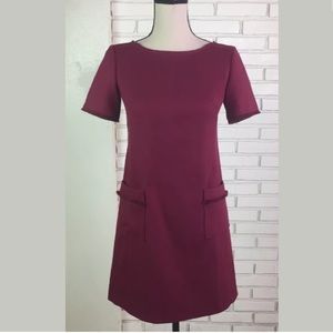 Ann Taylor LOFT Dress Red Short Sleeve Petite 00P