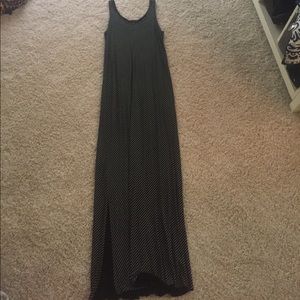 Black and white striped maxi