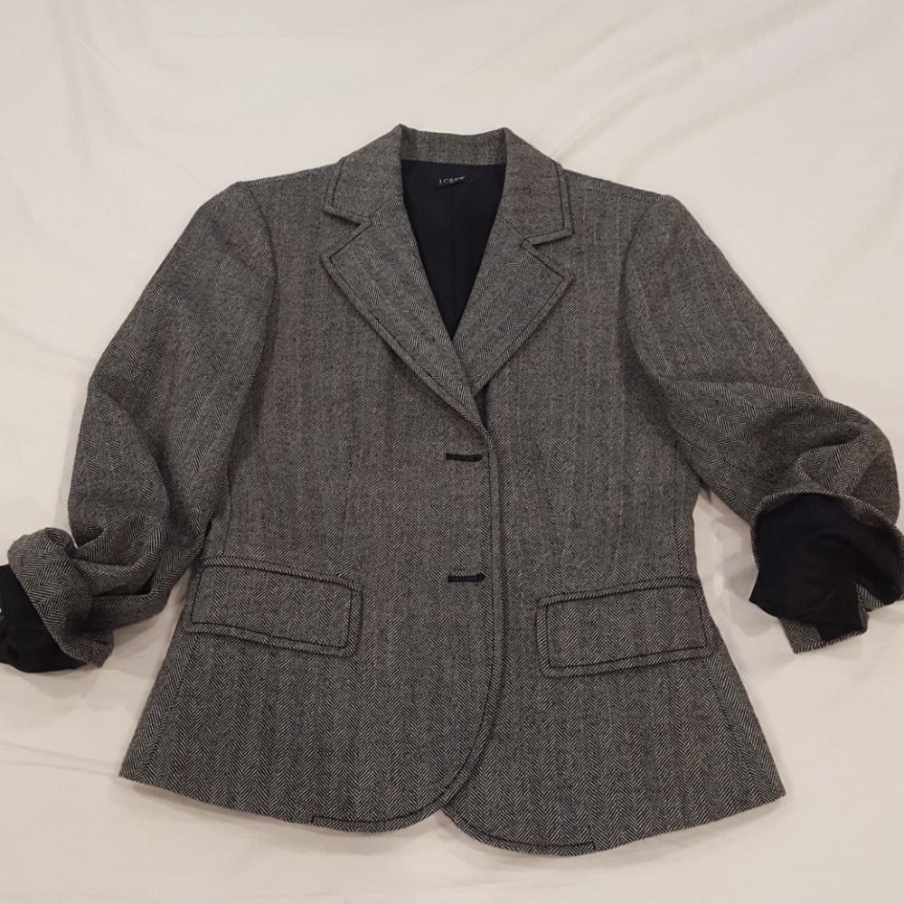 2 button herringbone blazer, J. Crew Factory