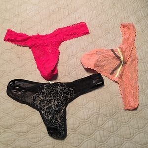 Lot of 3 Victoria Secret Thongs NWOT Medium