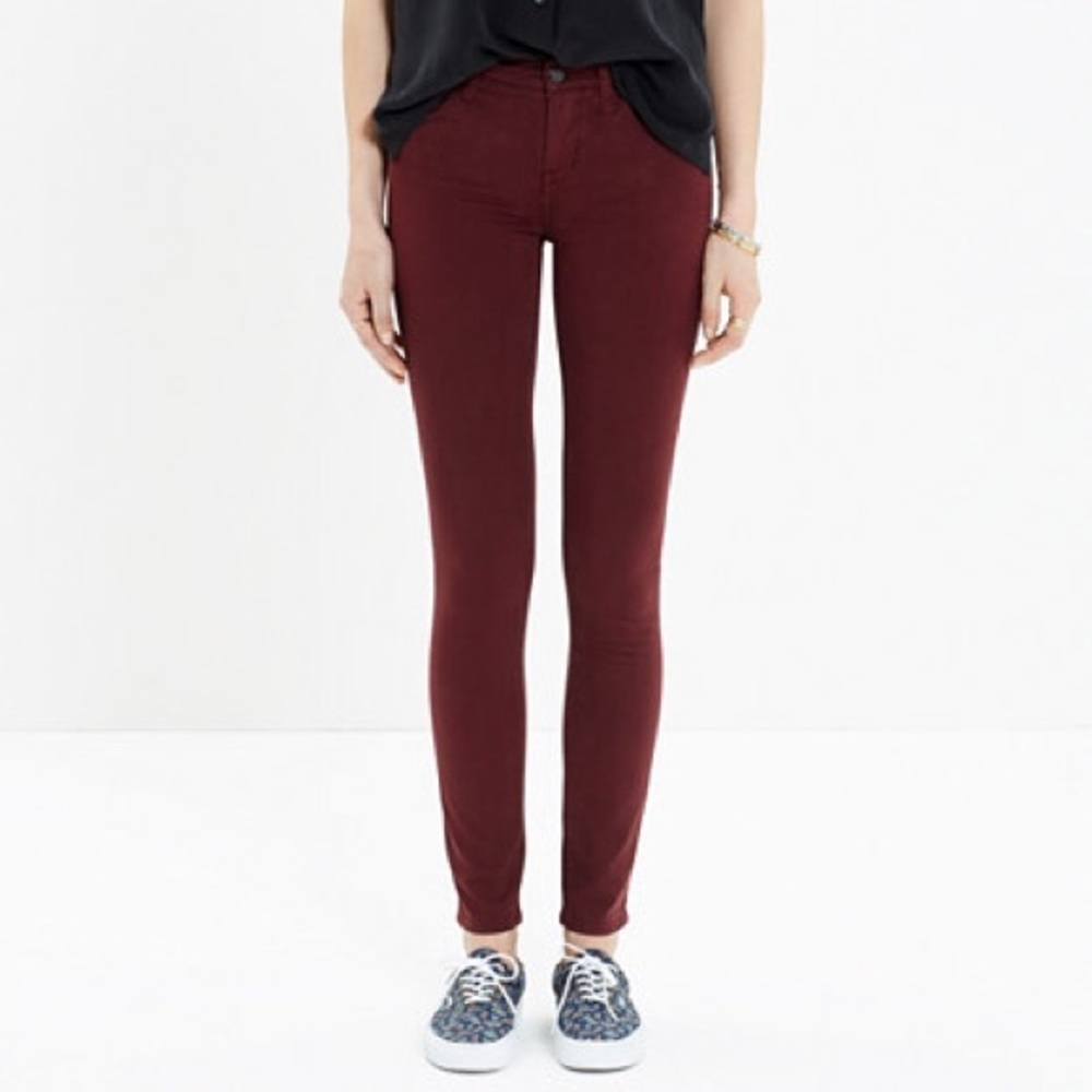 Madewell Burgundy Skinny Jeans