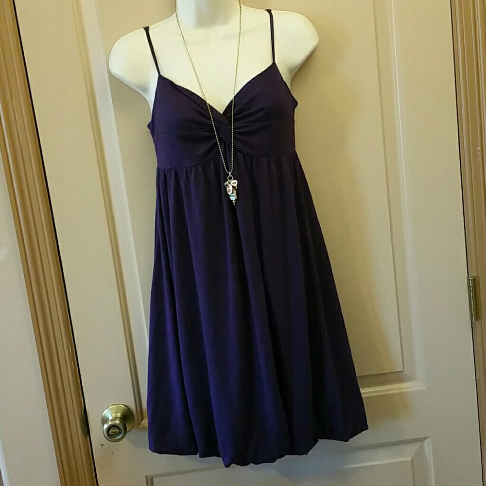 Soprano purple spaghtti strap babydoll dress - L