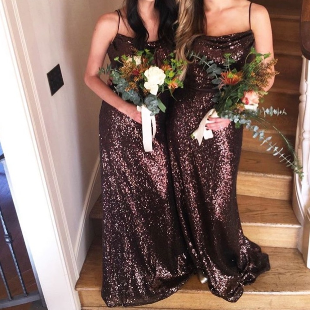 Long sequin gown, size 4.