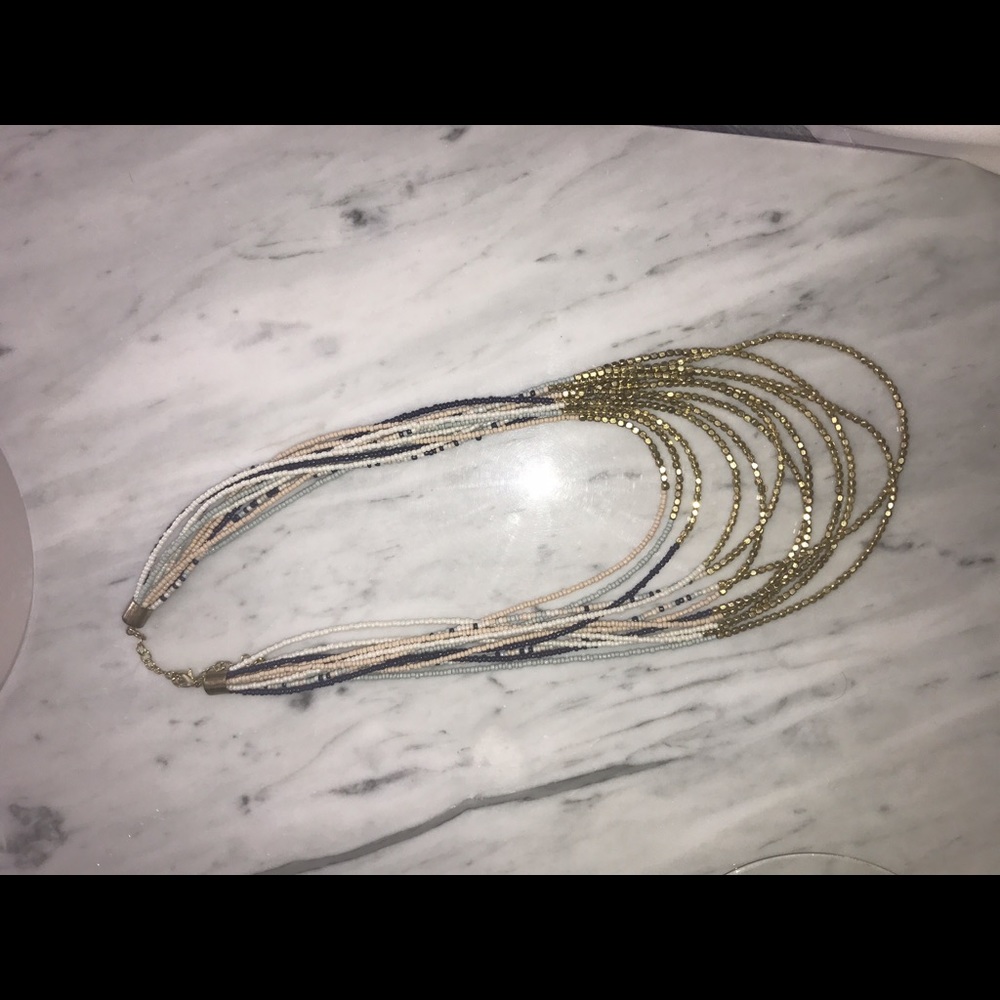 NWOT Multi strand with gold accent necklace