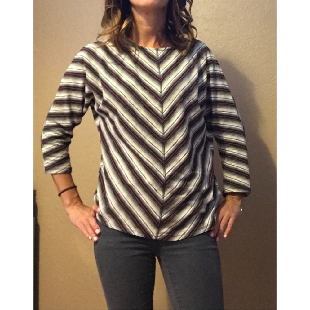 Chevron Striped Quiksilver Top - XS