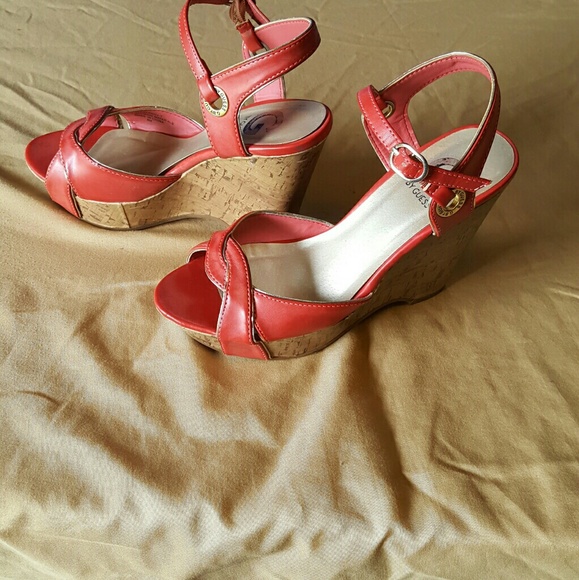 Guess Coral Ankle Strap Wedges - Picture 1 of 4